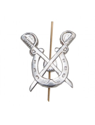Петличный знак Кавалерия (с подковой),серебряная (5-2-033)