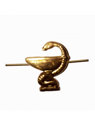 Петличный знак Медицинская служба (левый и правый), золотой (5-2-039)