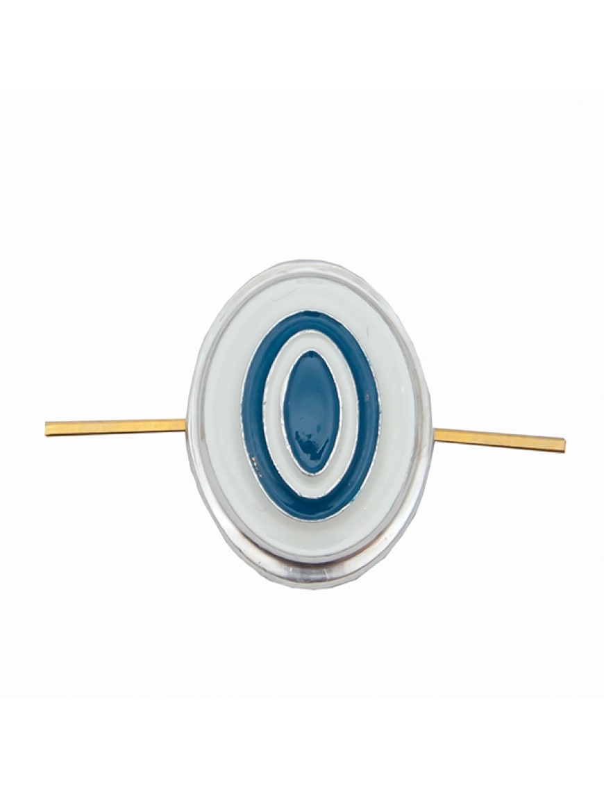 Кокарда Казачество рядовой состав, серебряная с голубым (5-1-025)