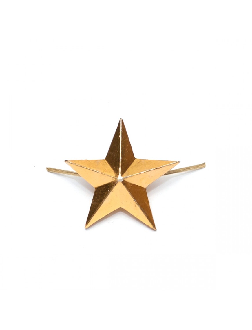 Звезда металлическая 13 мм, золотая
