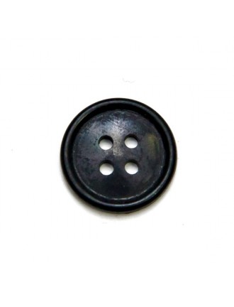 Пуговица 20 мм с 4-я проколами, черная (5-4-025)