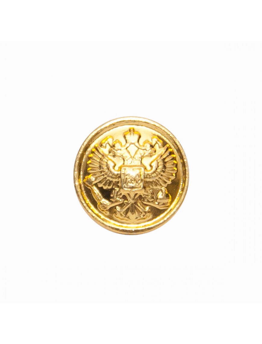 Пуговица "Орел" 14 мм металлическая, золотая (5-4-003)