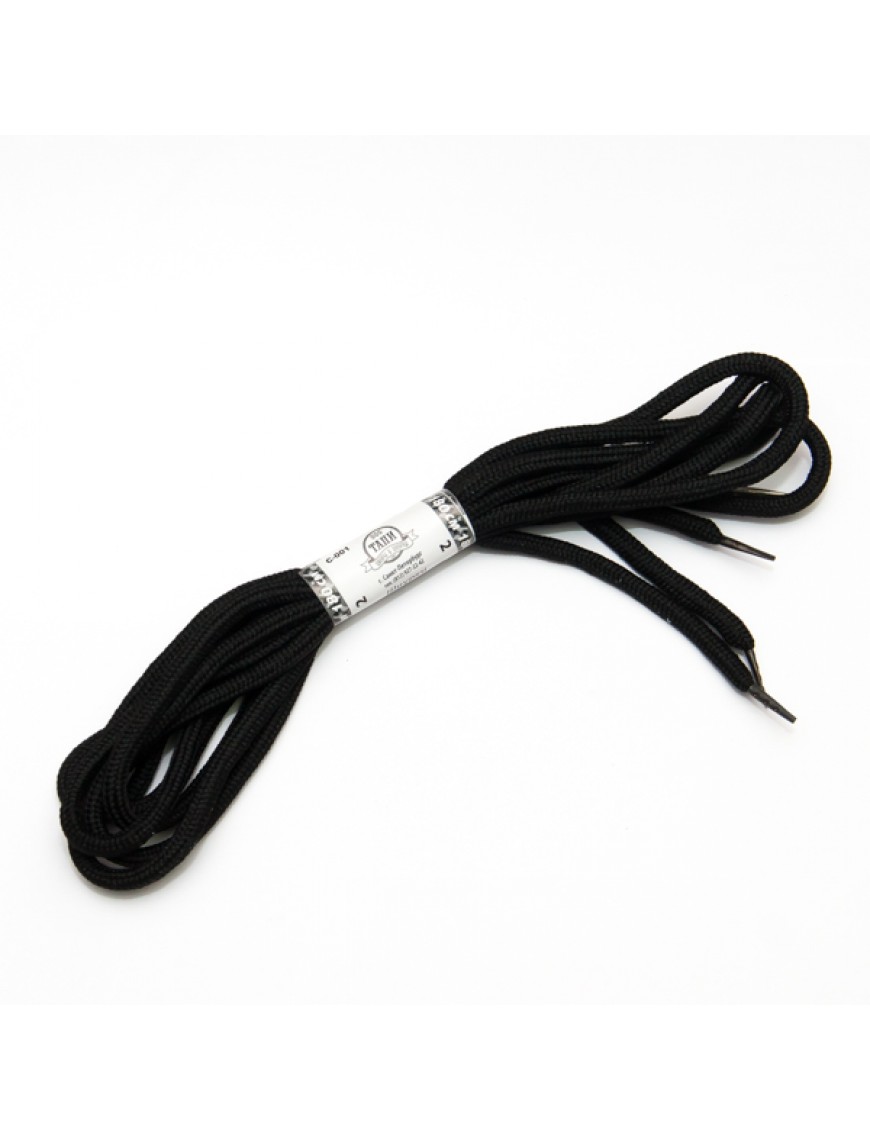 Шнурки тонкие, черные (6-3-003)