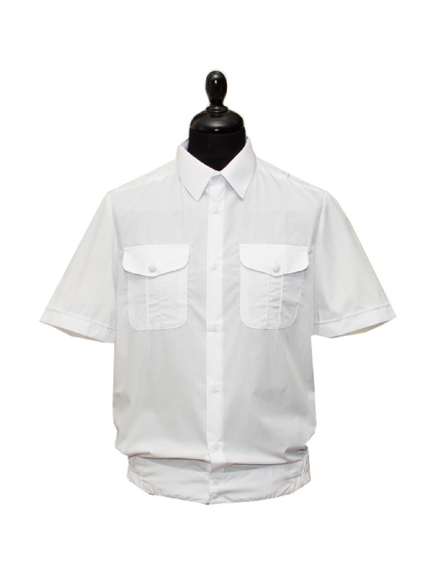 Рубашка форменная с короткими рукавами, белая (1-6-006)