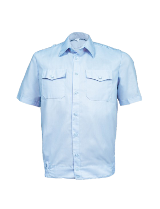 Рубашка форменная с короткими рукавами, светло-голубая (полиция) (1-6-010)