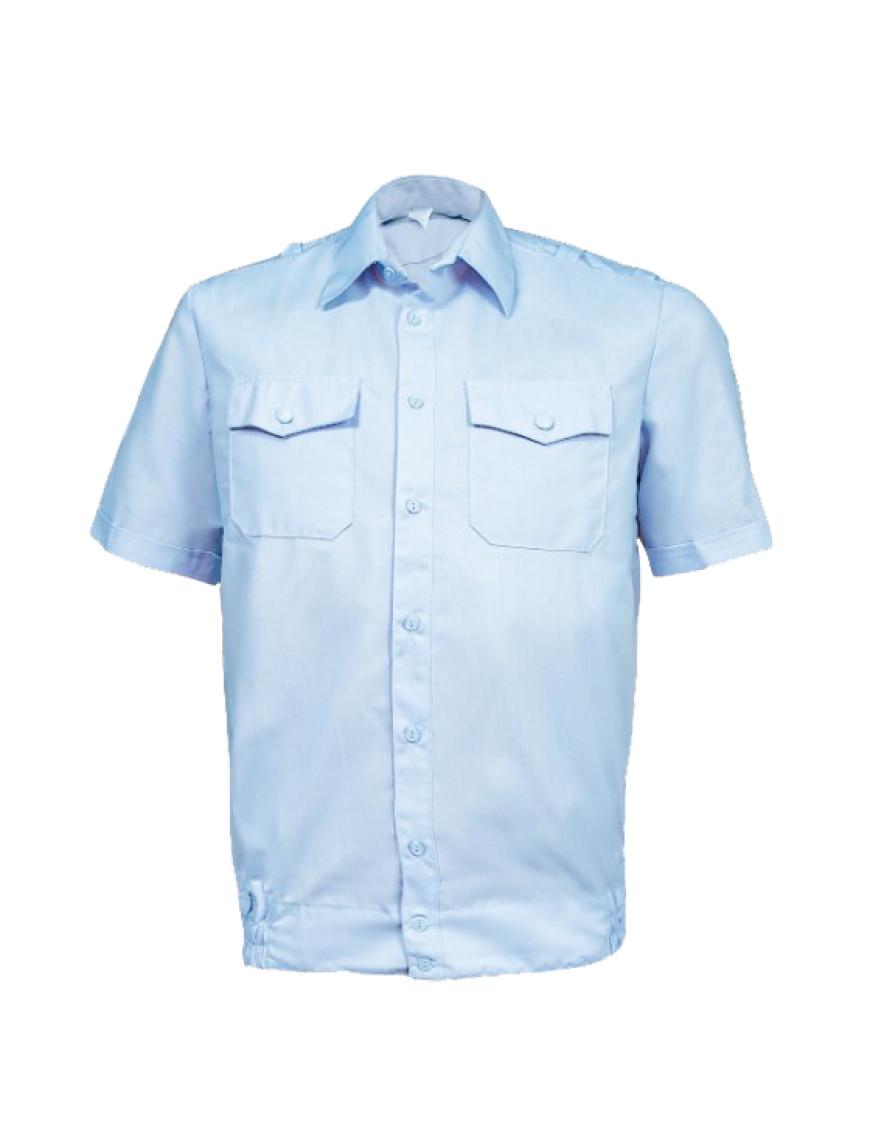 Рубашка форменная с короткими рукавами, светло-голубая (полиция) (1-6-010)