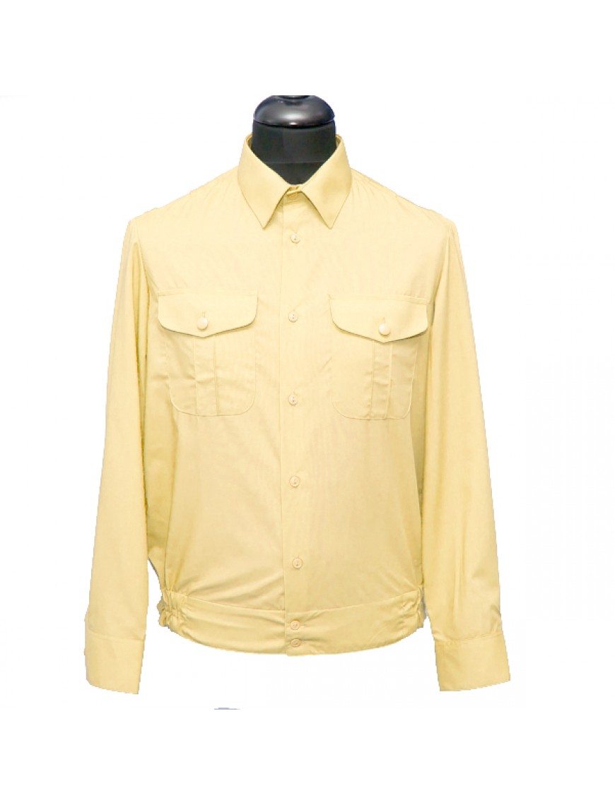 Рубашка форменная с длинными рукавами, бежевая (1-6-002)