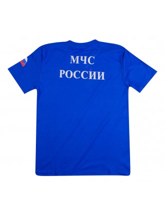 Футболка трикотажная МЧС ,синяя (1-9-025)