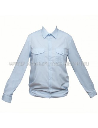 Рубашка форменная с длинными рукавами, светло-голубая (полиция) (1-6-009)